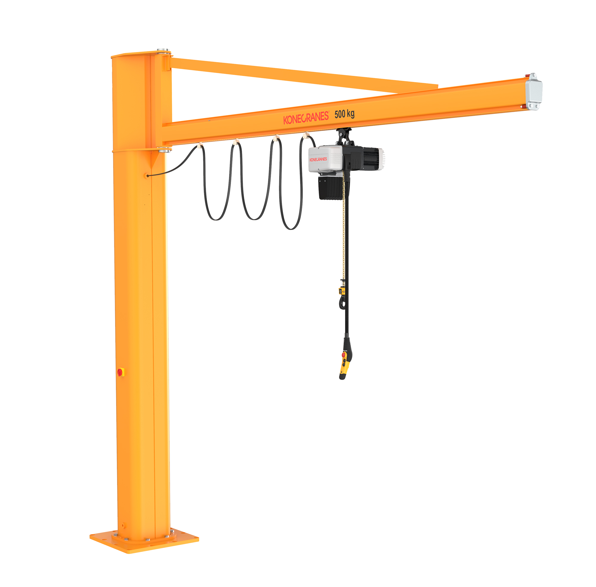 Jib crane with Konecranes D-series chain hoist