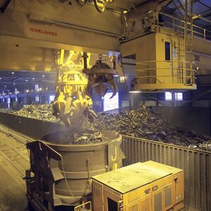 Konecranes Prozesskran beim Schrott Handling